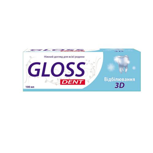 Зубна паста Gloss Dent Відбілювання 3D 100 мл.