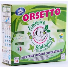 Сыпучий стиральный порошок Orsetto Lavatrice Bucato Ecologico на 50 стирок 2400gr