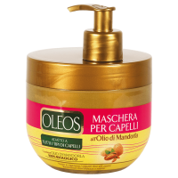 Маска для волос с миндальным маслом OLEOS MASCHERA CAPELLI OLIO MANDORLA VASO 400 ML