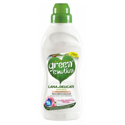 ЕКО  засіб для прання делікатних та шерстяних речей GREEN EMOTION lana e delicate 750 ml.